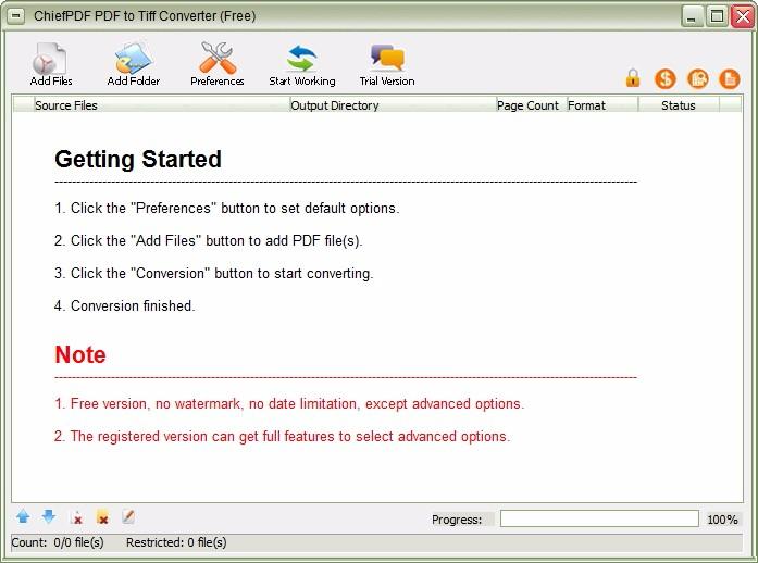 ChiefPDF PDF to Tiff Converter,PDF转TIFF,PDF转换,图片转换
